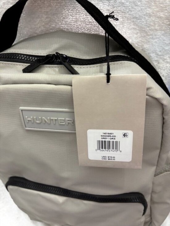Hunter Wander Grey backpack with black accents NWT main image 8
